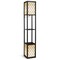 Modern Shelf Freestanding Floor Lamp with Double Lamp Pull Chain and Foot Switch
